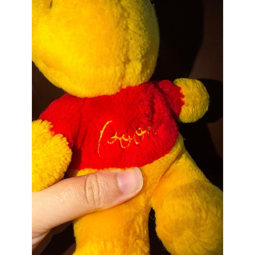 Vintage Sears Walt Disney Winnie the Pooh Plush Red Shirt Stuffed Animal Toy - Picture 2 of 6
